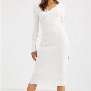 ASOS white sweater dress